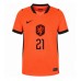 Zenski Nogometni Dres Nizozemska Frenkie de Jong #21 Domaci SP 2026 Kratak Rukav
